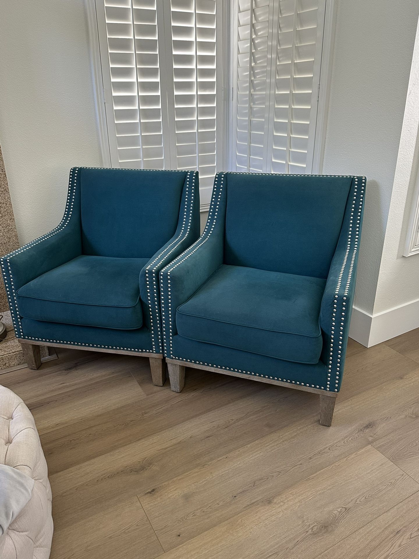 Set Of Upholstered Accent Chairs (two chairs)