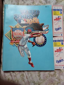 1981 World Series Official Program and Ticket Stubs