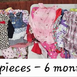 75 Pieces Of 6 Month Old Clothing 
