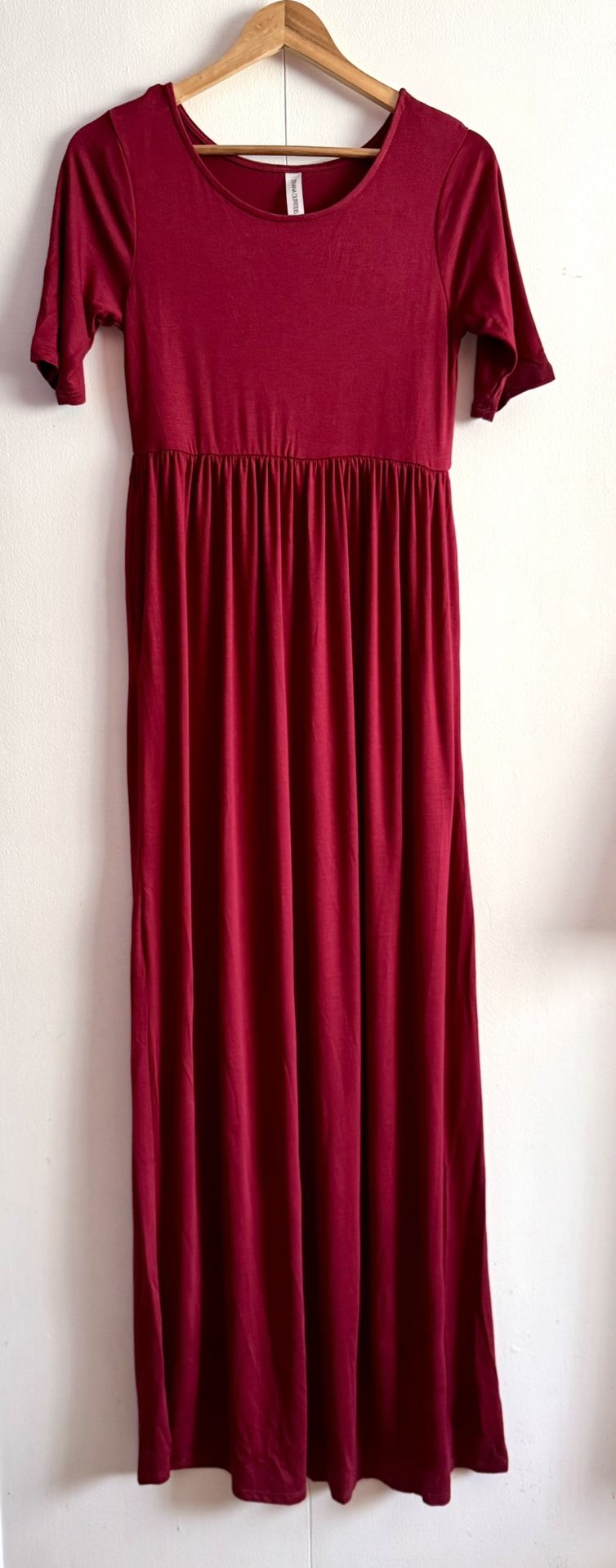 Red Maxi Dress, Medium 