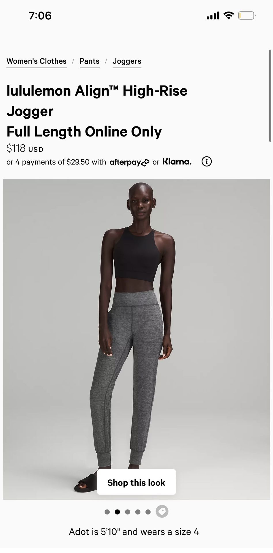 Lululemon Align High Rise Jogger Size