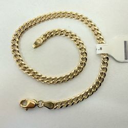 10K Gold Hollow Cuban Bracelet