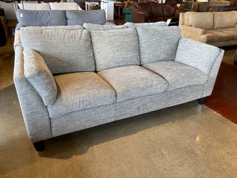 Grey Tweed Three Seater Sofa
