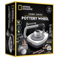 National Geographic Pottery Wheel Kit – Arts & Crafts Clay Set for Kids & Adults