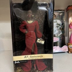 40th Anniversary First Black Barbie doll, a collectible item released by Mattel.