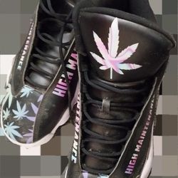 Mens Sneakers Marijuana Leaf High Maintenance Basketball Shoes 