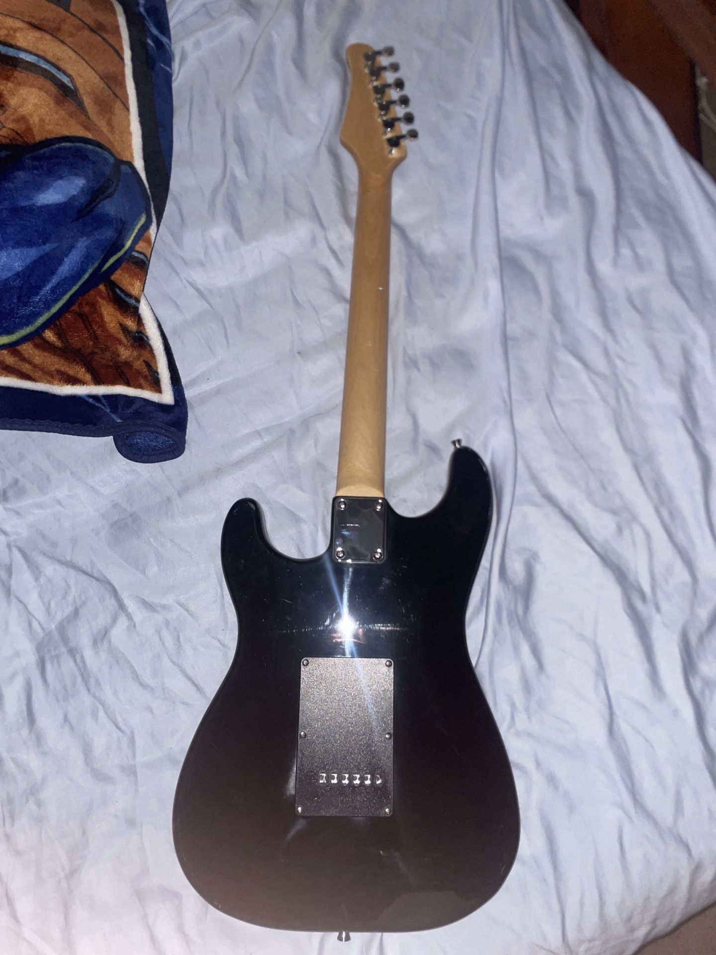 Electric guitar blue and black