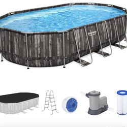 Costco Bestway Platinum Pool 20” X 12” X 4” W/ Cover + Pump + Filter + Ladder + Chemicals