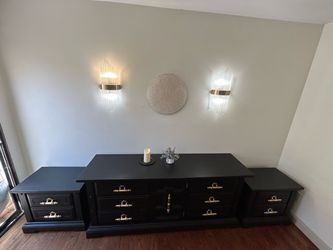 Black and gold dresser set 3 piece set