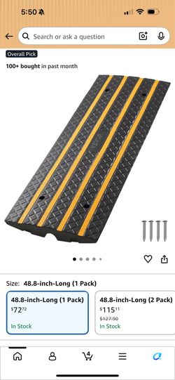 VEVOR Car Driveway Rubber Curb Ramp