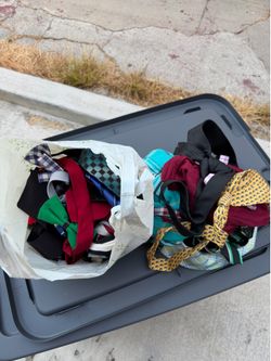 Bag of ties, bow ties, scarves etc.