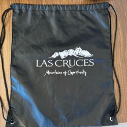 Black drawstring backpack