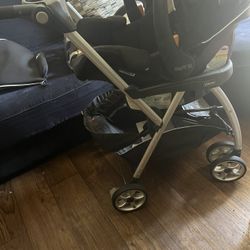 Chicco stroller and car seat with base