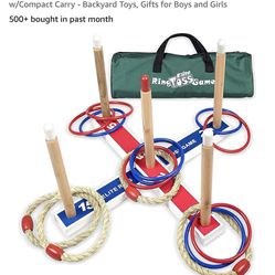 Elite Sportz Ring Toss Games for Kids - Indoor Holiday Fun or Outdoor Yard Game for Adults & Family - Easy to Set Up w/Compact Carry - Backyard Toys, 