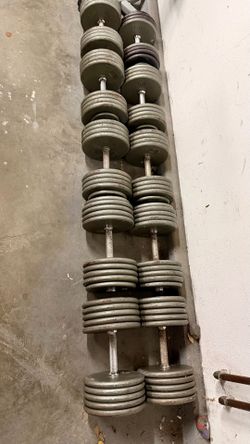 Ivanko pro style dumbbell set from 80-100 pounds