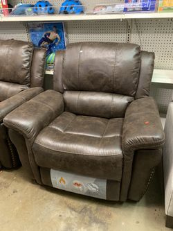 Fabric power recliner $249
