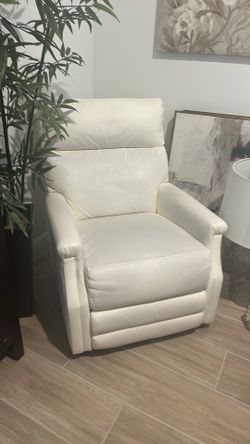 White reclining/rocking chair
