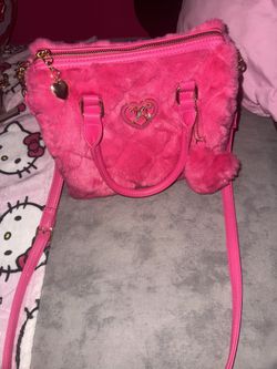 Pink furry juicy couture purse