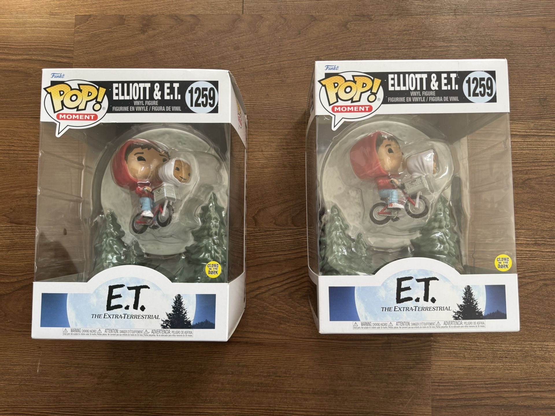 Funko Pop! Elliott & E.T. #1259 Glow – Lot of 2 (NEW)