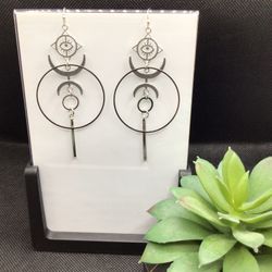 Moon Evil Eye Earrings 