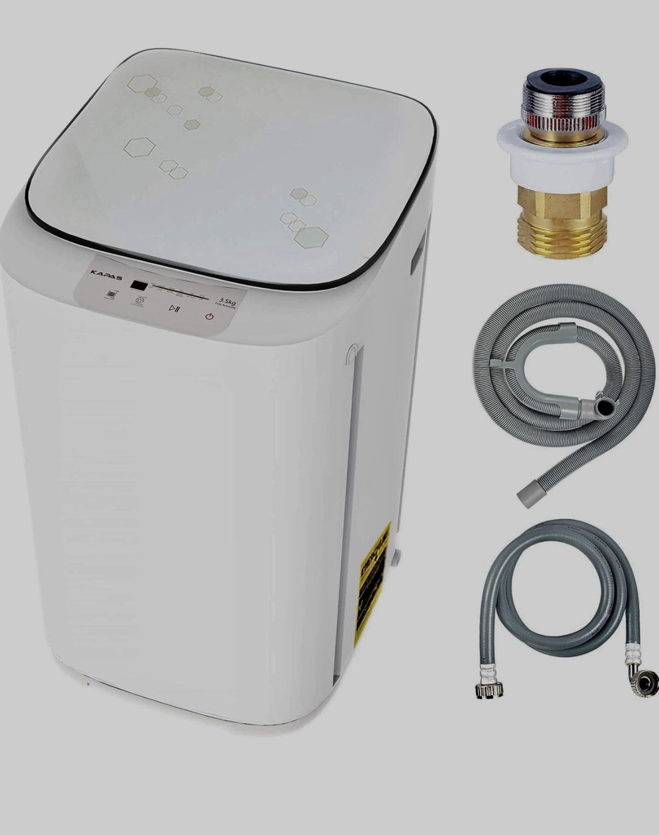 Compact washer and spin dryer washing machine.