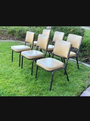 Vintage Stackable Dining Chairs, Stacking Chairs, Guest Chairs, OBO