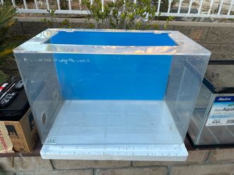 20 Gal Acrylic Aquarium Fish Tank Sump tank holes drilled