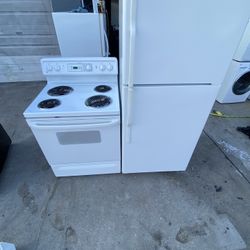 Refrigerator And Stove Set Working Perfectly Fine 