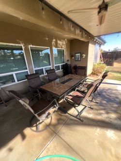 Outdoor Patio Table & Chairs (Tile Top)