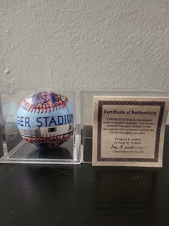 Detroit Tiger Stadium Unforgettable Limited Edition Baseball  w/ Holder