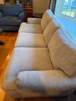 Tan Fabric 3-Seat Sofa