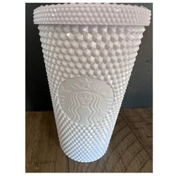 Starbucks Spring 2024 White Studded Bling Grande 16oz Tumbler