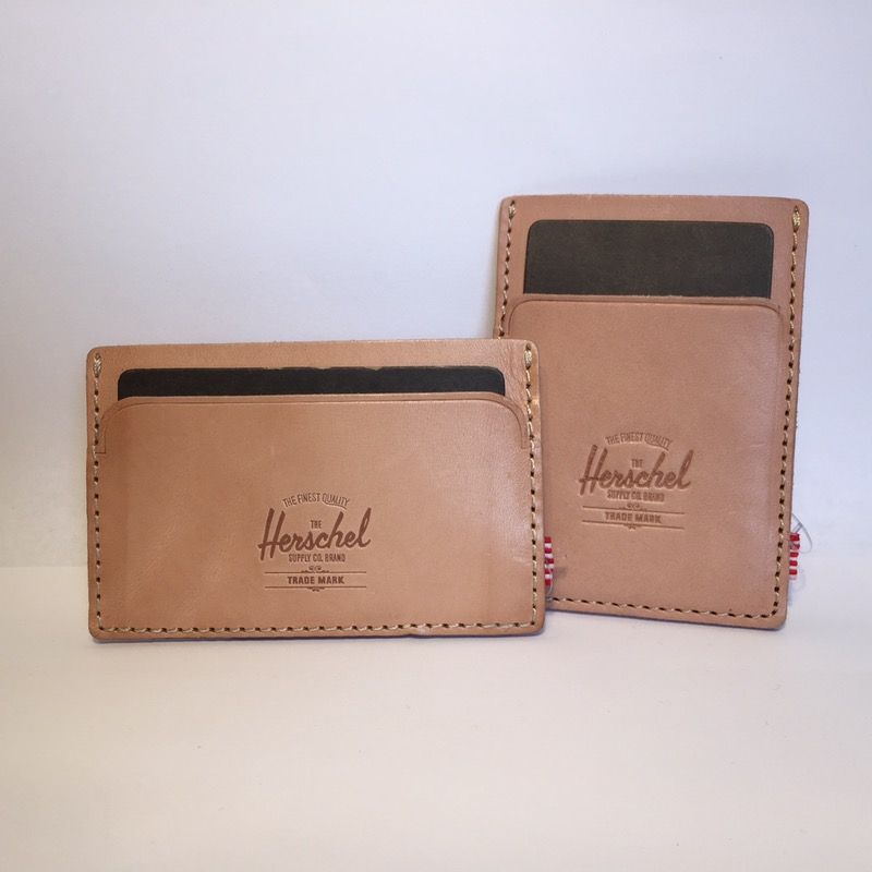 Herschel leather card case wallets