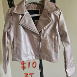 3T Pink Leather Jaket