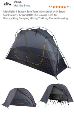 iClimb Ultralight 4-Season Solo Backpacking Tent