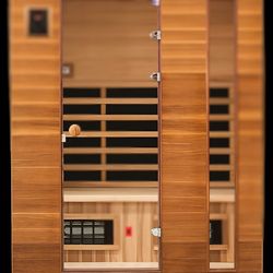 Infrared HealthMate Sauna 3 person easy install snaps on indoor or outdoor 110v, Bluetooth new