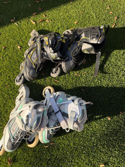 2 Pairs Roller Derby Inline Skates– $95