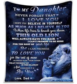 Brand New In Pack Special Blanket For Daughter From Dad. Big Size 60x80