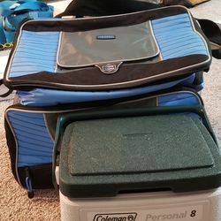 Thermos Cooler Bag With Wheels And  Coleman Personal Ice Box