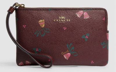 Coach Christmas Wristlet Purse