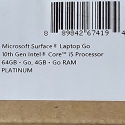 Microsoft Surface 
Laptop Go
10th Gen