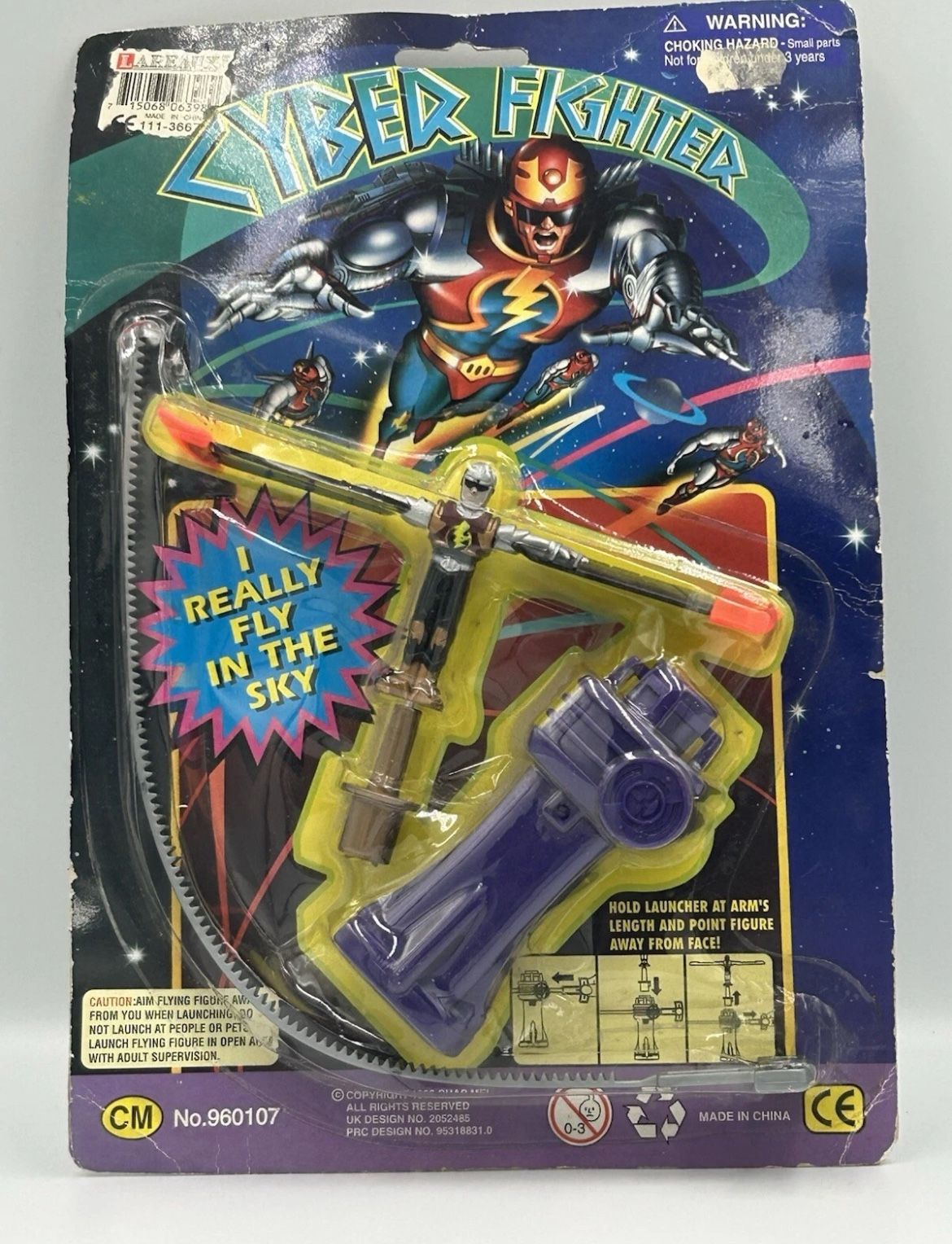 Vintage 1995 Chap Mei Cyber Fighter Flying Spaceman action figure