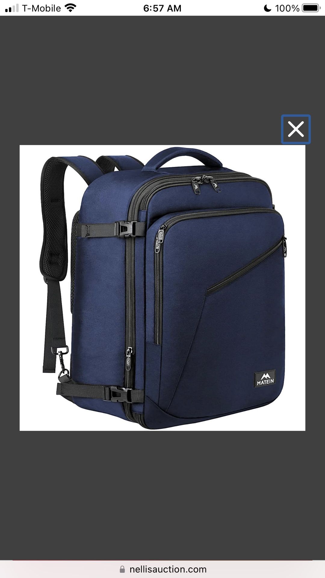 MATEIN 50L Extra Large Mens Travel Backpack Carry On, Expandable Traveling Backpack Airline Approved Gym Backpack, Water Resistant Business Casual