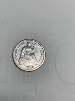 1872 US Seated Liberty Silver Half Dime