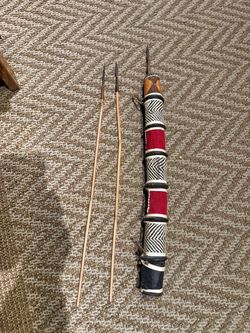 Antique Indonesian Tribal Quiver with Three Arrows