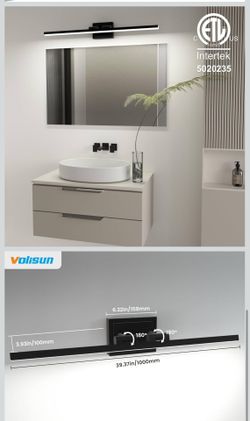 VOLISUN Modern Bathroom Vanity Light 39.4 inch