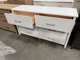 New! 6-Drawer White Dresser, bedroom dresser, white finish dresser, clothing storage unit, bedroom closet, closet storage, cabinet, Dresser, matching 