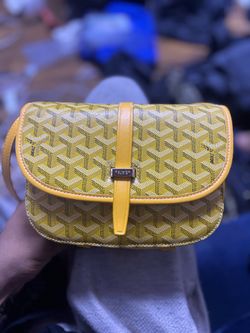 Goyard Paris Yellow Belvedere Crossbody Bag