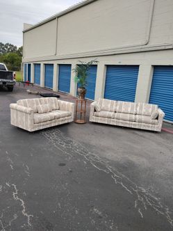 Floral midcentury vintage sofa couch set loveseat - delivery available