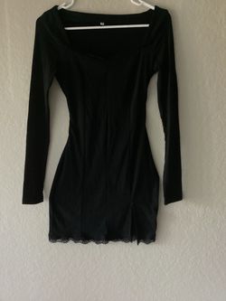 Black mini bodycon dress